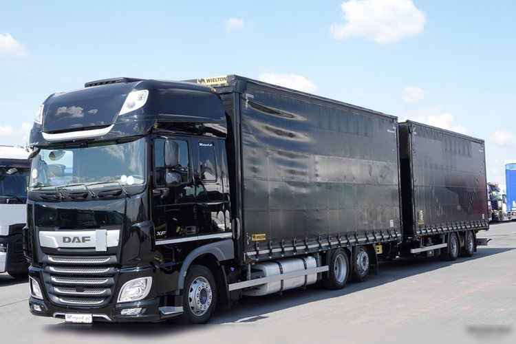 DAF XF 480 / ZESTAW TANDEM / 120 M3 / PRZEJAZDOWY / KLIMA POSTOJOWA / WIELTON /  2019 ROK / PO KONTRAKCIE SERWISOWYM zdjęcie 3