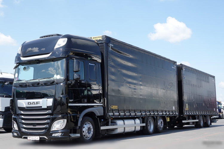 DAF XF 480 / ZESTAW TANDEM / 120 M3 / PRZEJAZDOWY / KLIMA POSTOJOWA / WIELTON /  2019 ROK / PO KONTRAKCIE SERWISOWYM zdjęcie 4