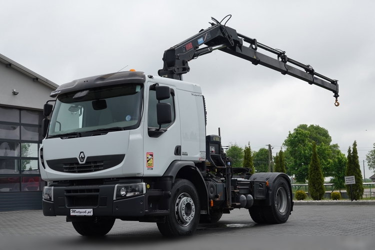 Renault PREMIUM LANDER 410 / HDS HIAB 166 E-4 / WYSIEG 12.6 m / MANUAL / STEROWANIE RADIOWE / CIĄGNIK SIODŁOWY zdjęcie 1