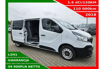 Renault Trafic Long 59900zł NETTO Brygadówka 6 osób 1.6dCi/120KM