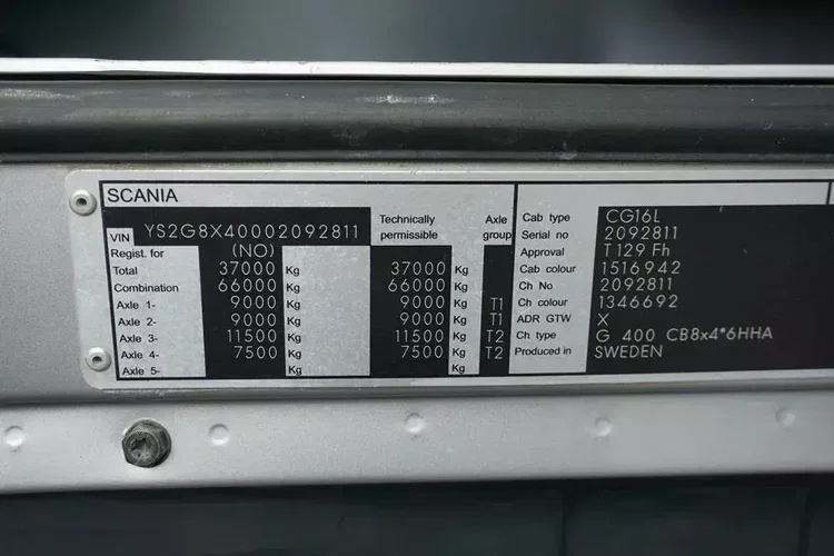 Scania G 400 / E 5 / 8 X 4 / 4 x 4 / WYWROTKA + HDS / TRIDEM / PALFINGER PK 26002 / MANUAL zdjęcie 11