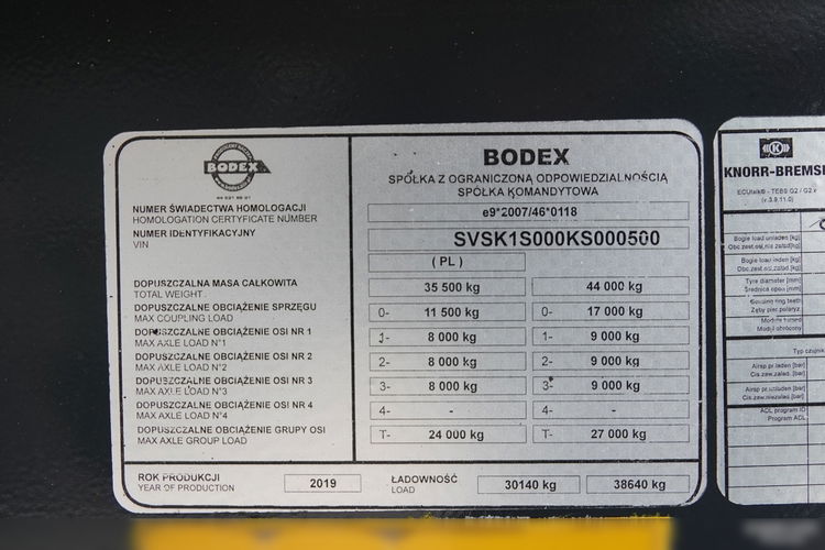 BODEX WYWROTKA 25 m3 / ALUMINIOWA / 2X  OŚ PODNOSZONA / ALUFELGI / 5 300 KG / zdjęcie 19