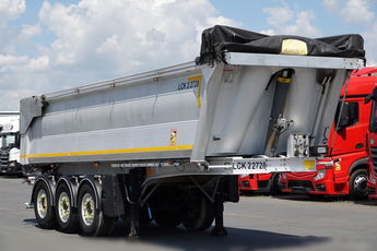 BENALU WYWROTKA / 23 m3 / ALUMINIOWA  HYDROKLAPA / OŚ PODNOSZONA / WAGA: 5 200 KG /  ALUFELGI / SPROWADZONA
