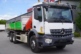 Mercedes Arocs 2633 6x4 / HDS 5, 5 t Fassi F135 / Wywrotka 15 EPAL