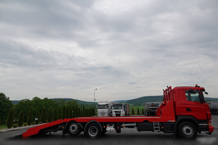 Scania G 360 / 6X2 / LAWETA / POMOC DROGOWA / OŚ SKRĘTNA I PODNOSZONA / NAJAZDY HYDRAULICZNE / WCIĄGARKA / SPROWADZONY zdjęcie 12