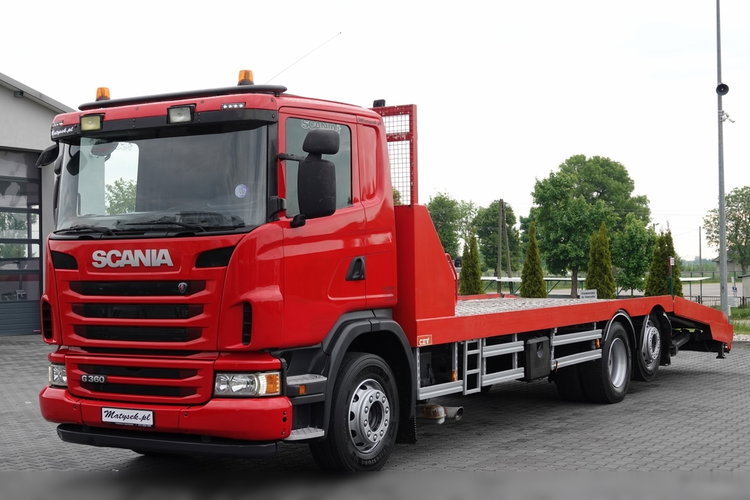 Scania G 360 / 6X2 / LAWETA / POMOC DROGOWA / OŚ SKRĘTNA I PODNOSZONA / NAJAZDY HYDRAULICZNE / WCIĄGARKA / SPROWADZONY zdjęcie 13