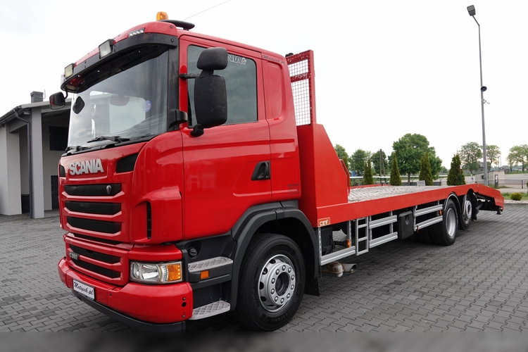 Scania G 360 / 6X2 / LAWETA / POMOC DROGOWA / OŚ SKRĘTNA I PODNOSZONA / NAJAZDY HYDRAULICZNE / WCIĄGARKA / SPROWADZONY zdjęcie 14