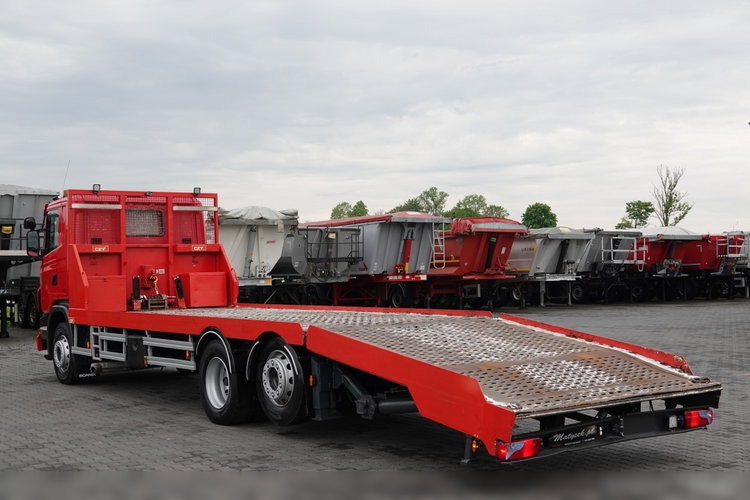 Scania G 360 / 6X2 / LAWETA / POMOC DROGOWA / OŚ SKRĘTNA I PODNOSZONA / NAJAZDY HYDRAULICZNE / WCIĄGARKA / SPROWADZONY zdjęcie 16
