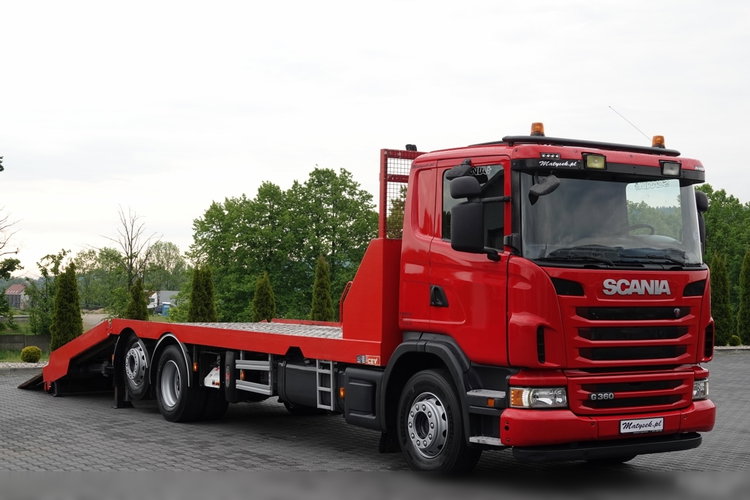 Scania G 360 / 6X2 / LAWETA / POMOC DROGOWA / OŚ SKRĘTNA I PODNOSZONA / NAJAZDY HYDRAULICZNE / WCIĄGARKA / SPROWADZONY zdjęcie 1