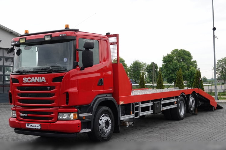 Scania G 360 / 6X2 / LAWETA / POMOC DROGOWA / OŚ SKRĘTNA I PODNOSZONA / NAJAZDY HYDRAULICZNE / WCIĄGARKA / SPROWADZONY zdjęcie 4
