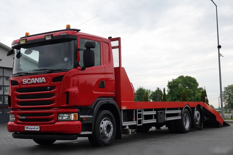 Scania G 360 / 6X2 / LAWETA / POMOC DROGOWA / OŚ SKRĘTNA I PODNOSZONA / NAJAZDY HYDRAULICZNE / WCIĄGARKA / SPROWADZONY zdjęcie 5