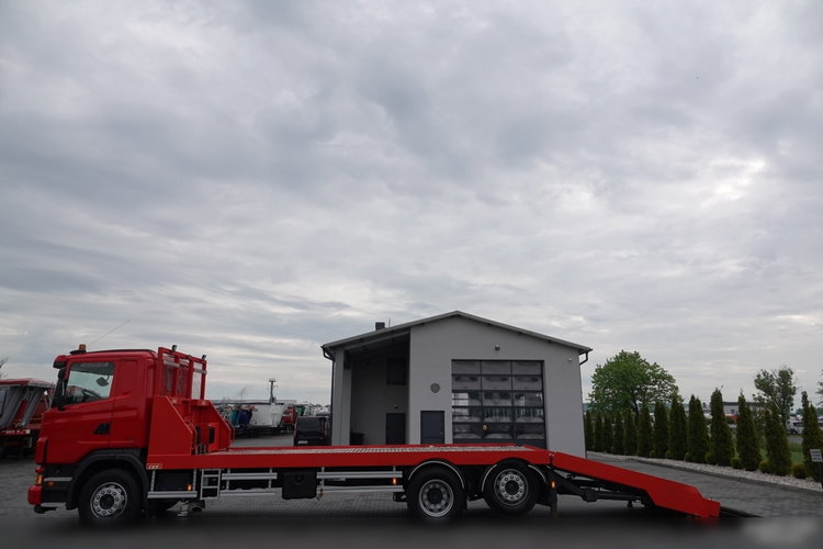 Scania G 360 / 6X2 / LAWETA / POMOC DROGOWA / OŚ SKRĘTNA I PODNOSZONA / NAJAZDY HYDRAULICZNE / WCIĄGARKA / SPROWADZONY zdjęcie 7