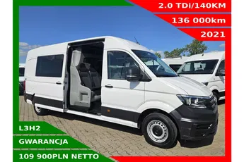 Volkswagen Crafter L3H2 109900zł NETTO Brygadówka 7 osób 2.0TDi/140KM