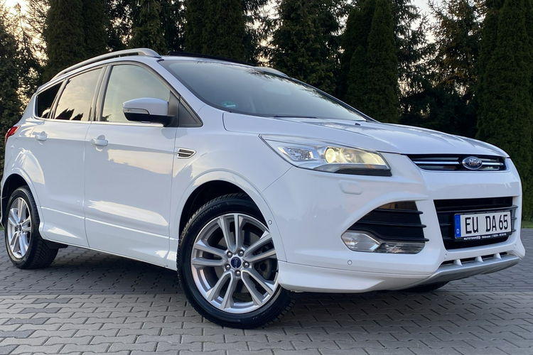 Ford Kuga Panorama+Ledy przód tył+Półskóry+Keyless Go+Climatronic+Podg Fotele zdjęcie 14