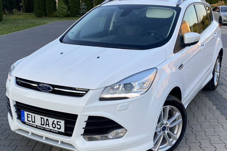 Ford Kuga Panorama+Ledy przód tył+Półskóry+Keyless Go+Climatronic+Podg Fotele zdjęcie 3