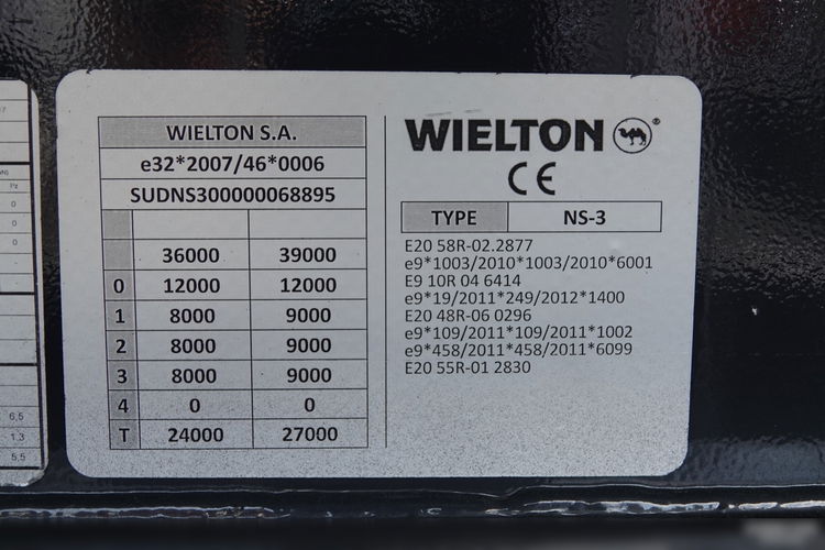 Wielton FIRANKA / MULDA DO STALI - 9 M / COILMULDA / OŚ PODNOSZONA / SAF / MAŁO UŻYWANA zdjęcie 26