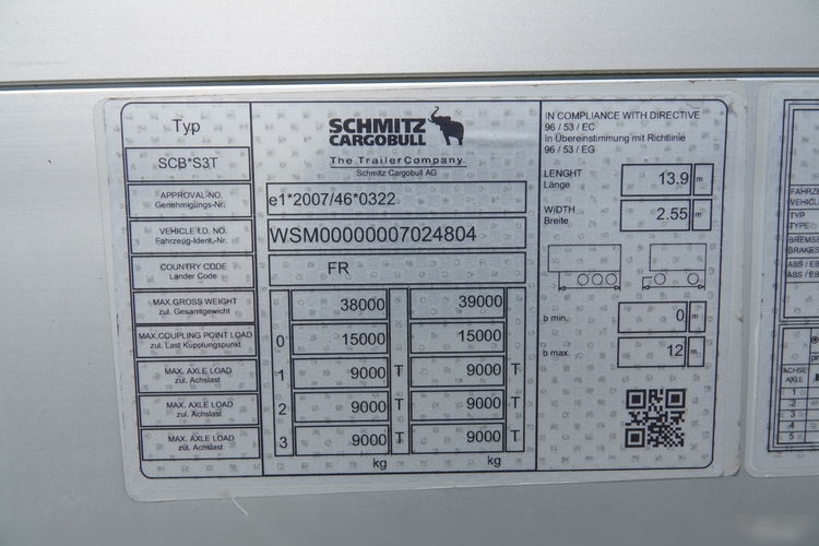 SCHMITZ NACZEPA PLATFORMA / BUDOWLANA / 2019 / OPONY 100% / WAGA: 5800 KG zdjęcie 18