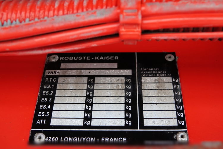 Kaiser / S450 / NACZEPA LAWETA / NISKOPODWOZIE / PODEST HYDRAULICZNY / NAJAZDY HYDRAULICZNE / SPROWADZONY  zdjęcie 23