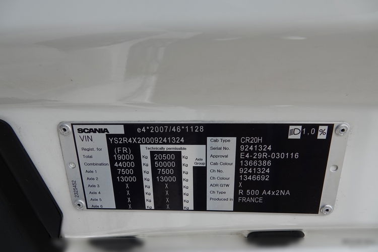 Scania R 500 / RETARDER / KLIMA POSTOJOWA / OPONY 100%  / PO ZŁOTYM KONTRAKCIE SERWISOWYM zdjęcie 37