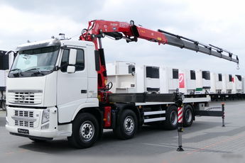 Volvo FH 460 / 8X4 / PLATFORMA + HDS FASSI F445 / 17 M WYSIĘGU / MAX UDŹWIG 13, 5 T / STEROWANIE RADIOWE