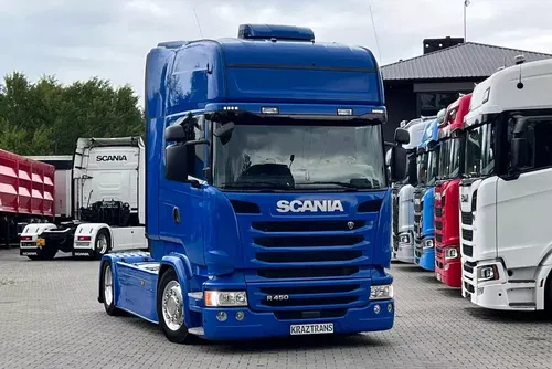 Scania R450 STREAMLINE LOW DECK/standard regulowane siodło z Niemiec ASO scania