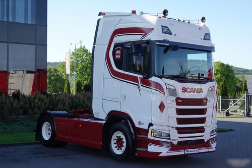 Scania S 500 / RETARDER / PRZÓD NA PODUSZKACH   / SKÓRY / BOGATE WYPOSAŻENIE / PO KONTRAKCIE SERWISOWYM