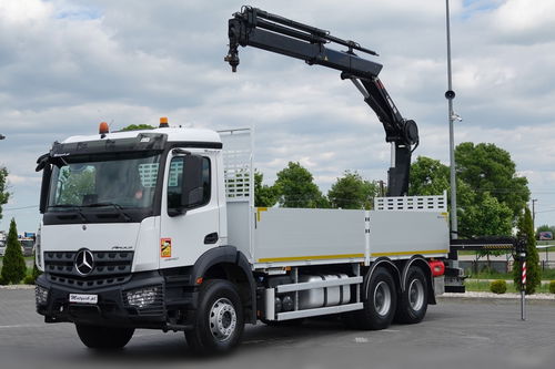 Mercedes / AROCS 2640/ 6x4 / SKRZYNIOWY - 6, 5 M / HDS HIAB 158 DS-4 / wysów: 12, 5 M / EURO 6 / STEROWANIE RADIOWE /  ROTATOR / WIDŁY / 2020 ROK