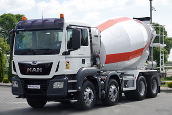 MAN / TGS 32.360 / 8X4 / BETONOMIESZARKA / GRUSZKA LIEBHERR / 9 m3 / ALUFELGI / EURO 6