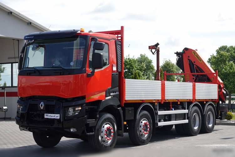 Renault C 430 / 8x4 / SKRZYNIOWY 7 M + HDS PALFINGER PK 24001-K C / WYSÓW 12, 5M / STEROWANIE RADIOWE / WIDŁY / ROTATOR / SPROWADZONY  zdjęcie 9