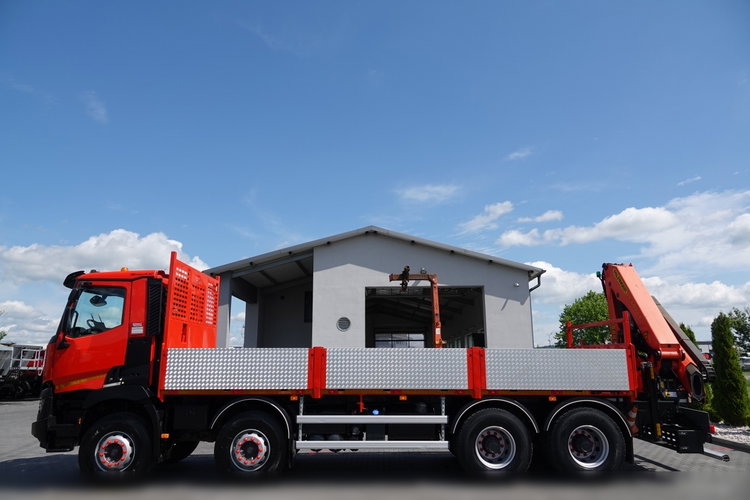 Renault C 430 / 8x4 / SKRZYNIOWY 7 M + HDS PALFINGER PK 24001-K C / WYSÓW 12, 5M / STEROWANIE RADIOWE / WIDŁY / ROTATOR / SPROWADZONY  zdjęcie 11
