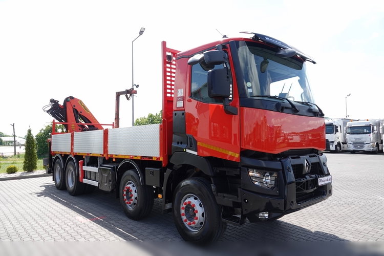 Renault C 430 / 8x4 / SKRZYNIOWY 7 M + HDS PALFINGER PK 24001-K C / WYSÓW 12, 5M / STEROWANIE RADIOWE / WIDŁY / ROTATOR / SPROWADZONY  zdjęcie 15