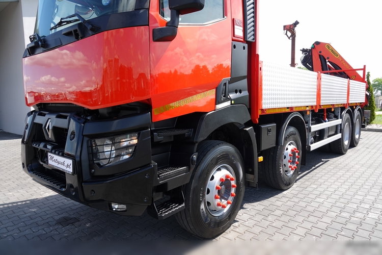 Renault C 430 / 8x4 / SKRZYNIOWY 7 M + HDS PALFINGER PK 24001-K C / WYSÓW 12, 5M / STEROWANIE RADIOWE / WIDŁY / ROTATOR / SPROWADZONY  zdjęcie 18