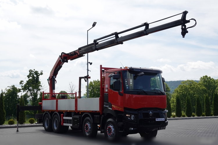 Renault C 430 / 8x4 / SKRZYNIOWY 7 M + HDS PALFINGER PK 24001-K C / WYSÓW 12, 5M / STEROWANIE RADIOWE / WIDŁY / ROTATOR / SPROWADZONY  zdjęcie 7
