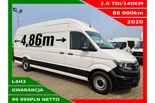 Volkswagen Crafter L4H3 99999zł NETTO 2.0 TDi/140KM