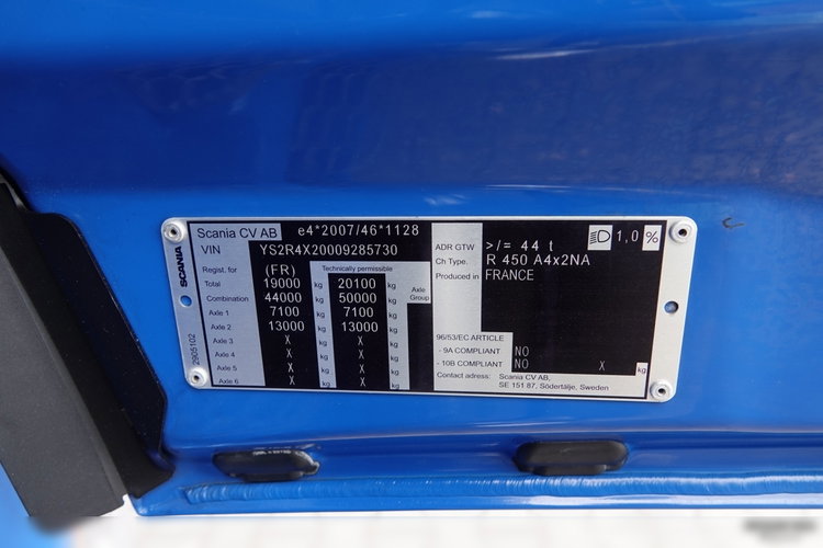 Scania R 450 / RETARDER / HYDRAULIKA / ADR AT / KLIMA POSTOJOWA / ALUFELGI / 2021 ROK / PO KONTRAKCIE SERWISOWYM zdjęcie 38