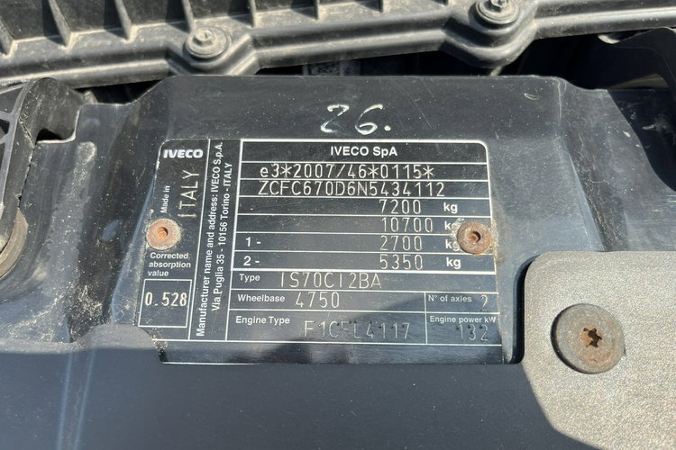 Iveco Daily 70C18 Winda-1_tona Mroźnia -32 C/+32 C Chłodnia +230V DrukarkaTemperat zdjęcie 26