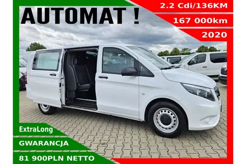 Mercedes vito ExtraLong 81900zł Netto Brygadówka 6 osób 2.2 Cdi/136KM