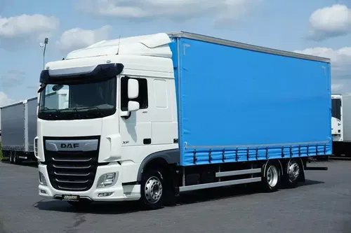 DAF XF / 480 / ACC / E 6 / FIRANKA / OŚ SKĘTNA / 20 / PALET / RETARDER