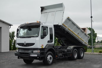 Renault KERAX 410 / 6x4 / WYWROTKA 3- STRONNA  / 2X  HYDROBURTA / HYDROKLAPA / BORDMATIC / MANUAL / SPROWADZONA