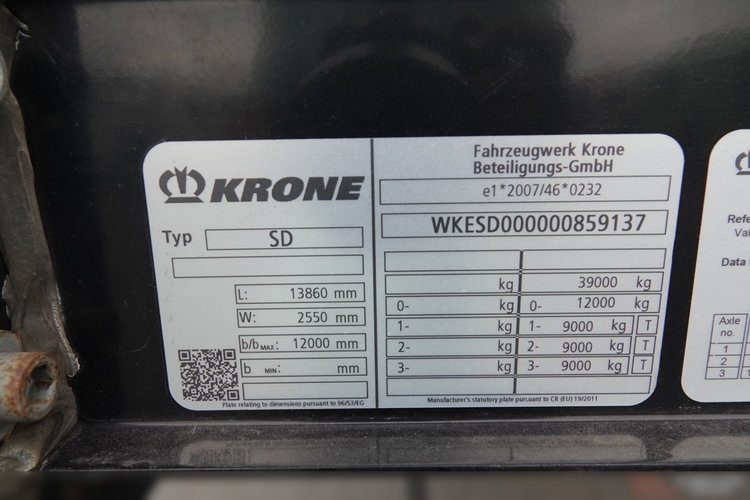 Krone / FIRANKA / MEGA / DACH PODNOSZONY / LOW DECK  / 2019 R zdjęcie 25