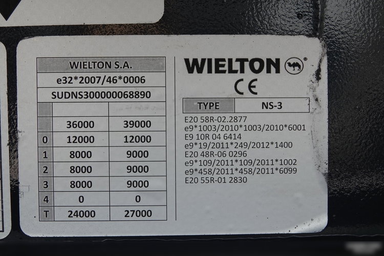 Wielton FIRANKA  /MULDA DO STALI - 9 M / COILMULDA / OŚ PODNOSZONA / SAF / MAŁO UŻYWANA zdjęcie 26