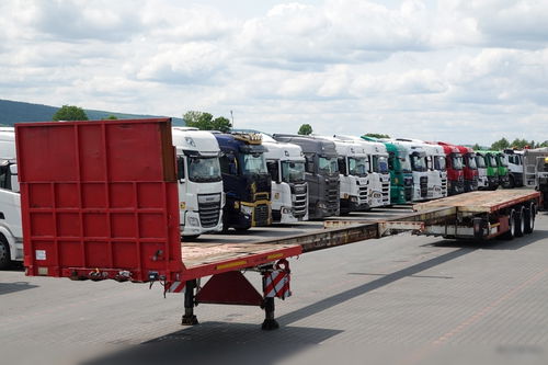 Faymonville / SPZ-3AA  / NACZEPA LAWETA / ROZCIĄGANA / 29 M / ZAWIESZENIE HYDRAULICZNE / OSIE SKRĘTNE 