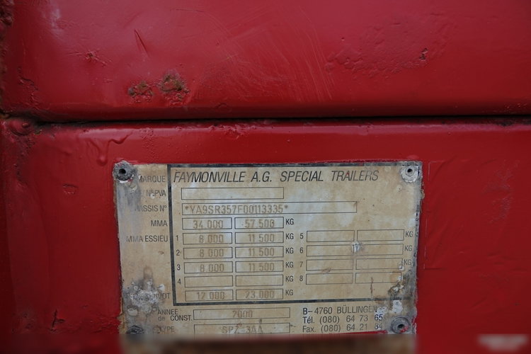 Faymonville / SPZ-3AA  / NACZEPA LAWETA / ROZCIĄGANA / 29 M / ZAWIESZENIE HYDRAULICZNE / OSIE SKRĘTNE  zdjęcie 30