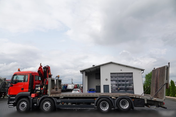 MAN TGS 35.360 / 8x2-4 / LAWETA + HDS HIAB 166 E-2 / OŚ PODNOSZONA / 4 OSIOWY / NAJAZDY HYDRAULICZNE / WCIĄGARKA / POMOC DROGOWA / EEV zdjęcie 12