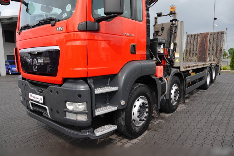 MAN TGS 35.360 / 8x2-4 / LAWETA + HDS HIAB 166 E-2 / OŚ PODNOSZONA / 4 OSIOWY / NAJAZDY HYDRAULICZNE / WCIĄGARKA / POMOC DROGOWA / EEV zdjęcie 21