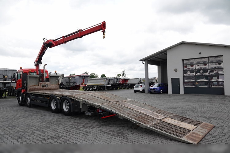 MAN TGS 35.360 / 8x2-4 / LAWETA + HDS HIAB 166 E-2 / OŚ PODNOSZONA / 4 OSIOWY / NAJAZDY HYDRAULICZNE / WCIĄGARKA / POMOC DROGOWA / EEV zdjęcie 4