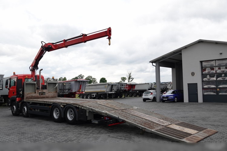 MAN TGS 35.360 / 8x2-4 / LAWETA + HDS HIAB 166 E-2 / OŚ PODNOSZONA / 4 OSIOWY / NAJAZDY HYDRAULICZNE / WCIĄGARKA / POMOC DROGOWA / EEV zdjęcie 5