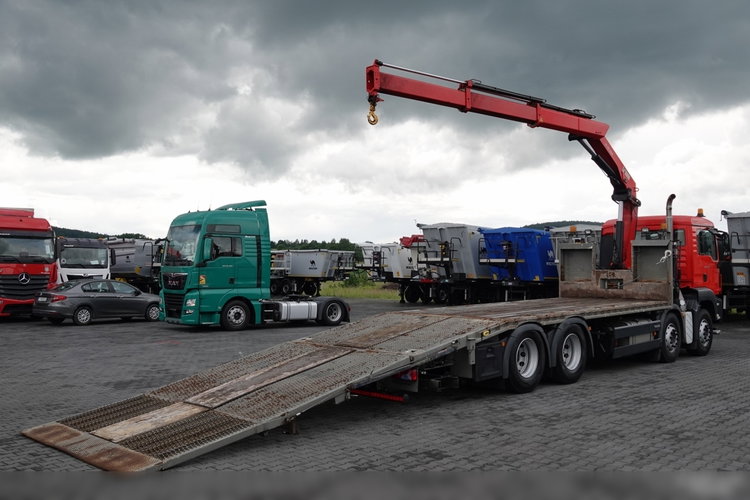 MAN TGS 35.360 / 8x2-4 / LAWETA + HDS HIAB 166 E-2 / OŚ PODNOSZONA / 4 OSIOWY / NAJAZDY HYDRAULICZNE / WCIĄGARKA / POMOC DROGOWA / EEV zdjęcie 7