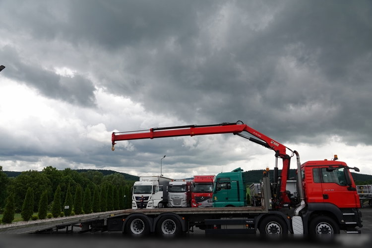 MAN TGS 35.360 / 8x2-4 / LAWETA + HDS HIAB 166 E-2 / OŚ PODNOSZONA / 4 OSIOWY / NAJAZDY HYDRAULICZNE / WCIĄGARKA / POMOC DROGOWA / EEV zdjęcie 8