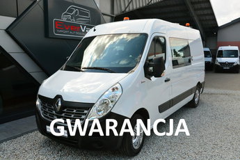Renault Master średniak L2H2 3 osobowy blaszak pełna opcja regały serwis